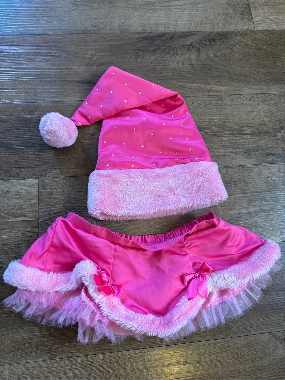 🎀❤️Y2K Victorias Secret Sexy Little Things Hat + Skirt With Fur Trim Size O/S 💋